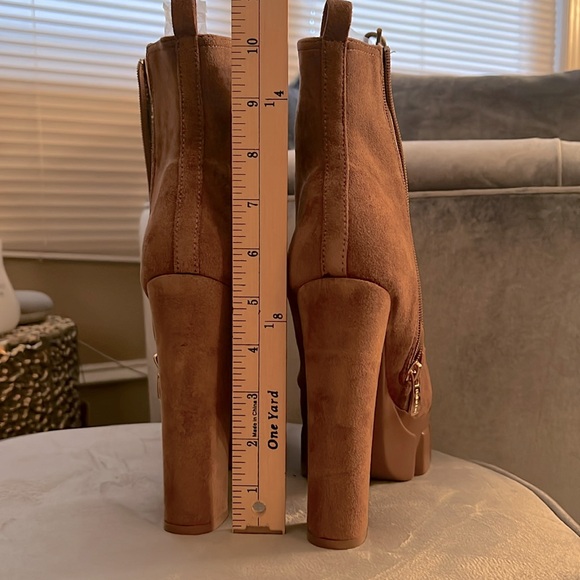 Just In Moon are Back Nude Vegan Suede Boots - Picture 13 of 14